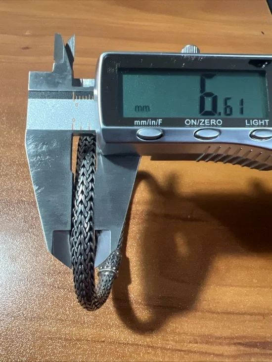 Samuel Benham BJC .925 Sterling & 18k Accents Balinese Handmade Weave Bracelet - Picture 8 of 8